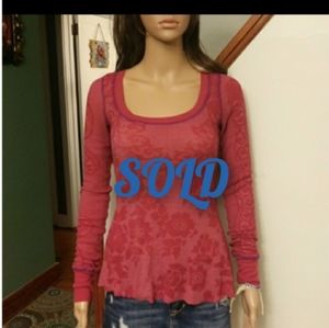 Free people L/S Henley top Sz-xs